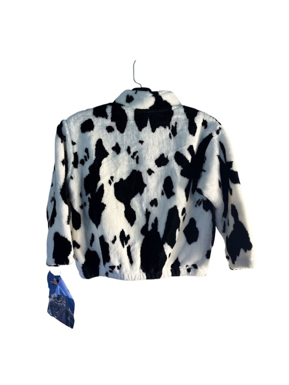 Black Mountain Outdoor Cow Print Fleece Jacket Youth XL Full Zip Warm Plush Soft - Picture 3 of 11